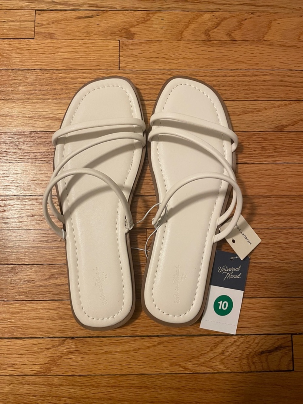 Universal Thread Cream Multi-Strap Flat Sandals